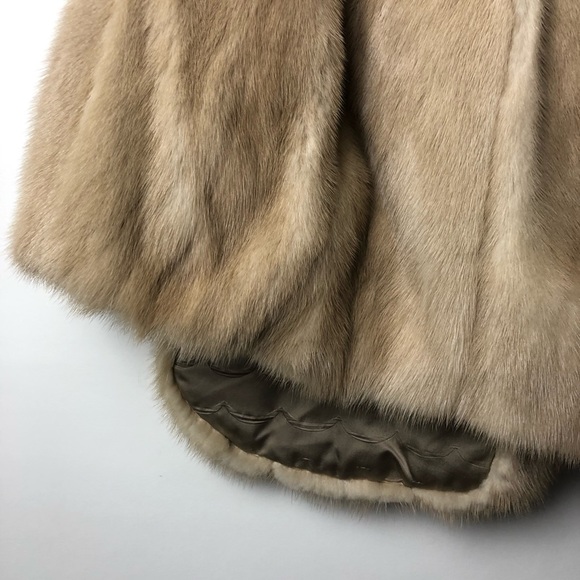 VTG 40s Blond Mink Fur Cape - Picture 6 of 16